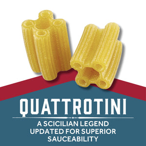 Quattrotini pasta pieces with text  Quattrotini - A SCICILIAN LEGEND UPDATED FOR SUPERIOR SAUCEABILITY