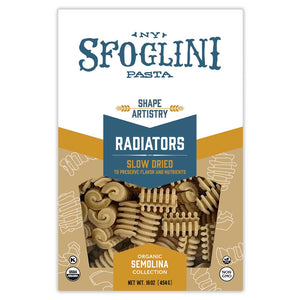 Package of Sfoglini Semolina Radiators pasta