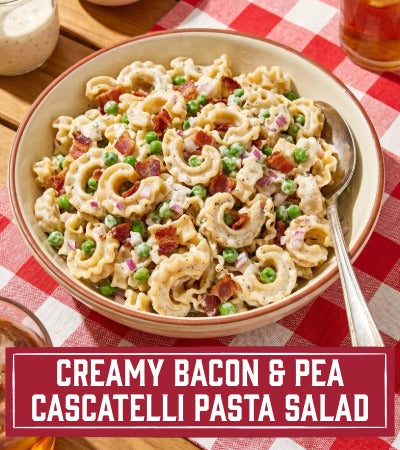 View the recipe for Creamy Bacon & Pea Cascatelli Pasta Salad