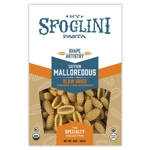 Package of Sfoglini Saffron Malloreddus pasta