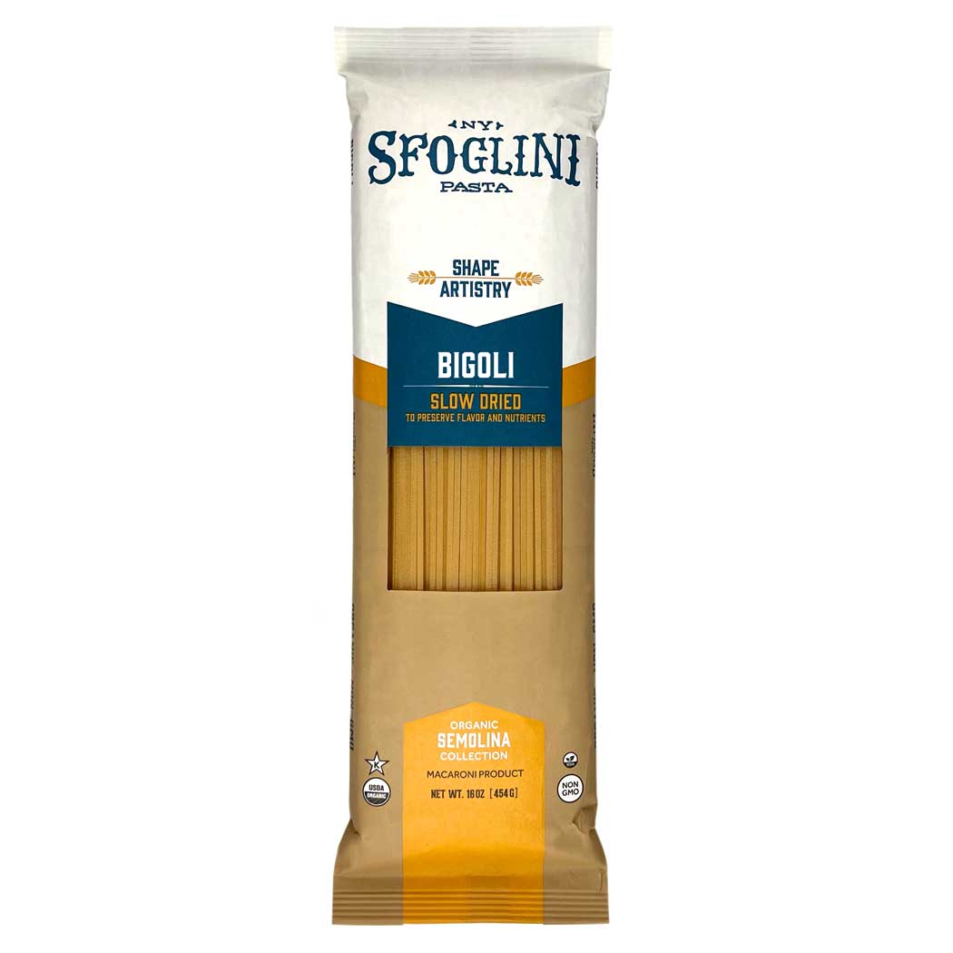 Package of Sfoglini Semolina Bigoli pasta
