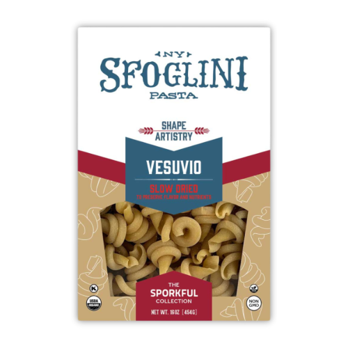 Sfoglini Pasta Vesuvio package on a white background
