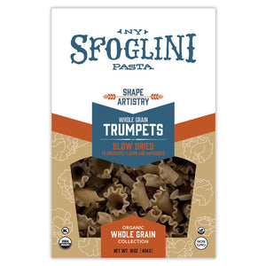 Package of Sfoglini Whole Grain Blend Trumpets pasta