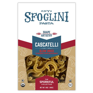 Package of Cascatelli by Sporkful pasta 
