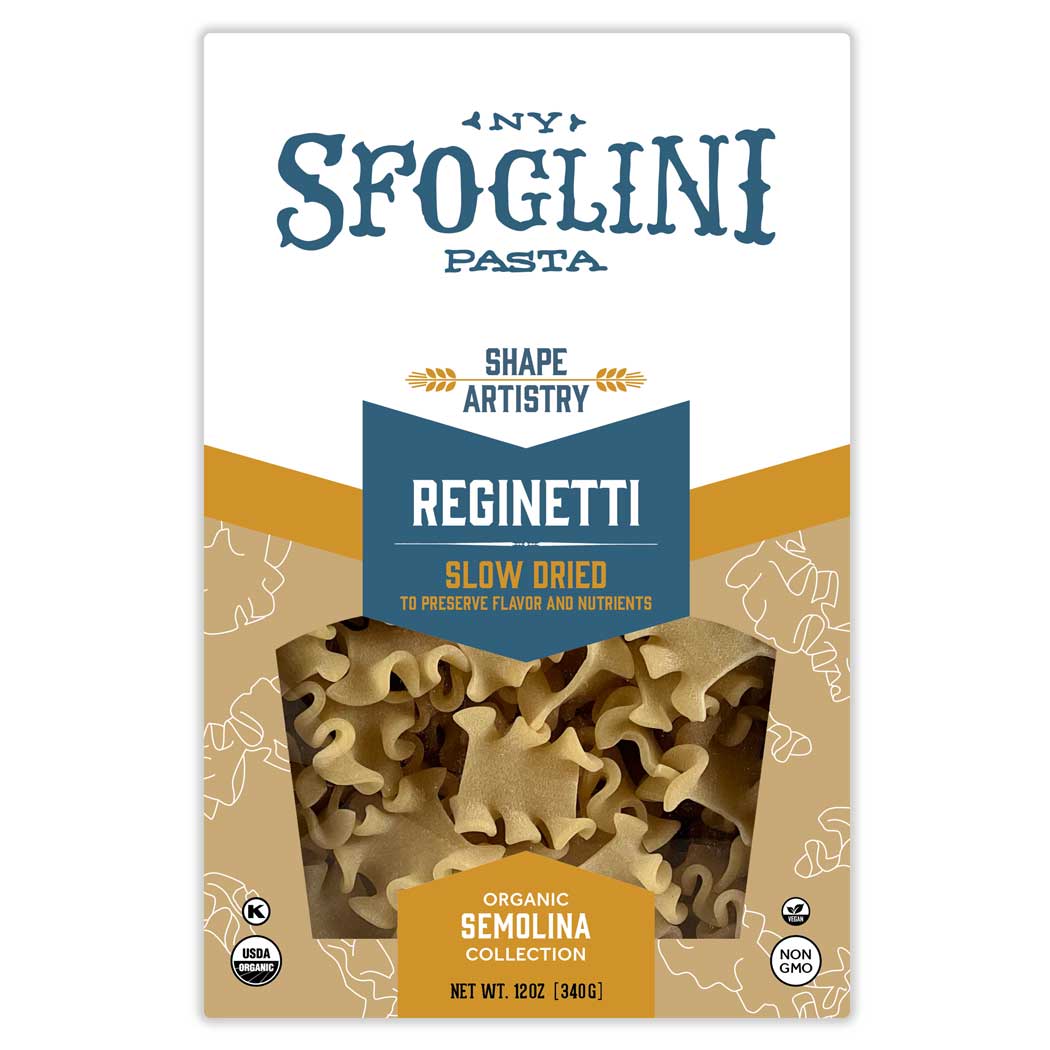 Package of Sfoglini Semolina Reginetti pasta
