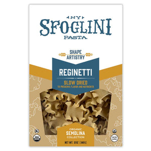 Package of Sfoglini Semolina Reginetti pasta